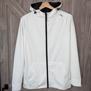 UNRL Men’s Cross-Up Full Zip Hoodie Sweatshirt Mens Medium | Ivory (white/cream)